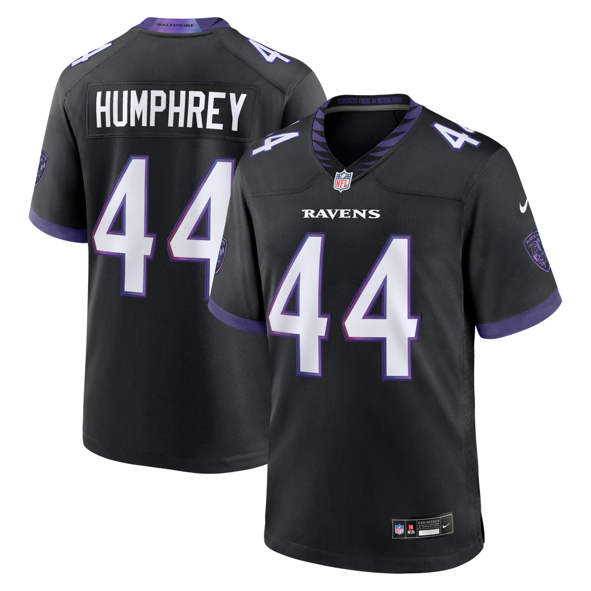 Baltimore Ravens Marlon Humphrey Black Alternate Game Jersey