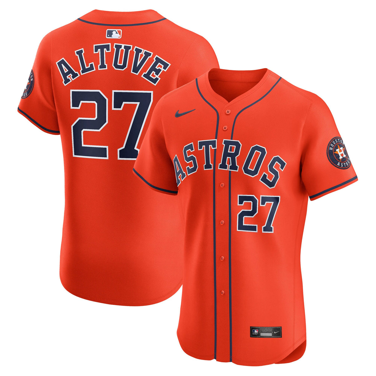 Houston Astros Jose Altuve Orange Alternate Elite Player Jersey