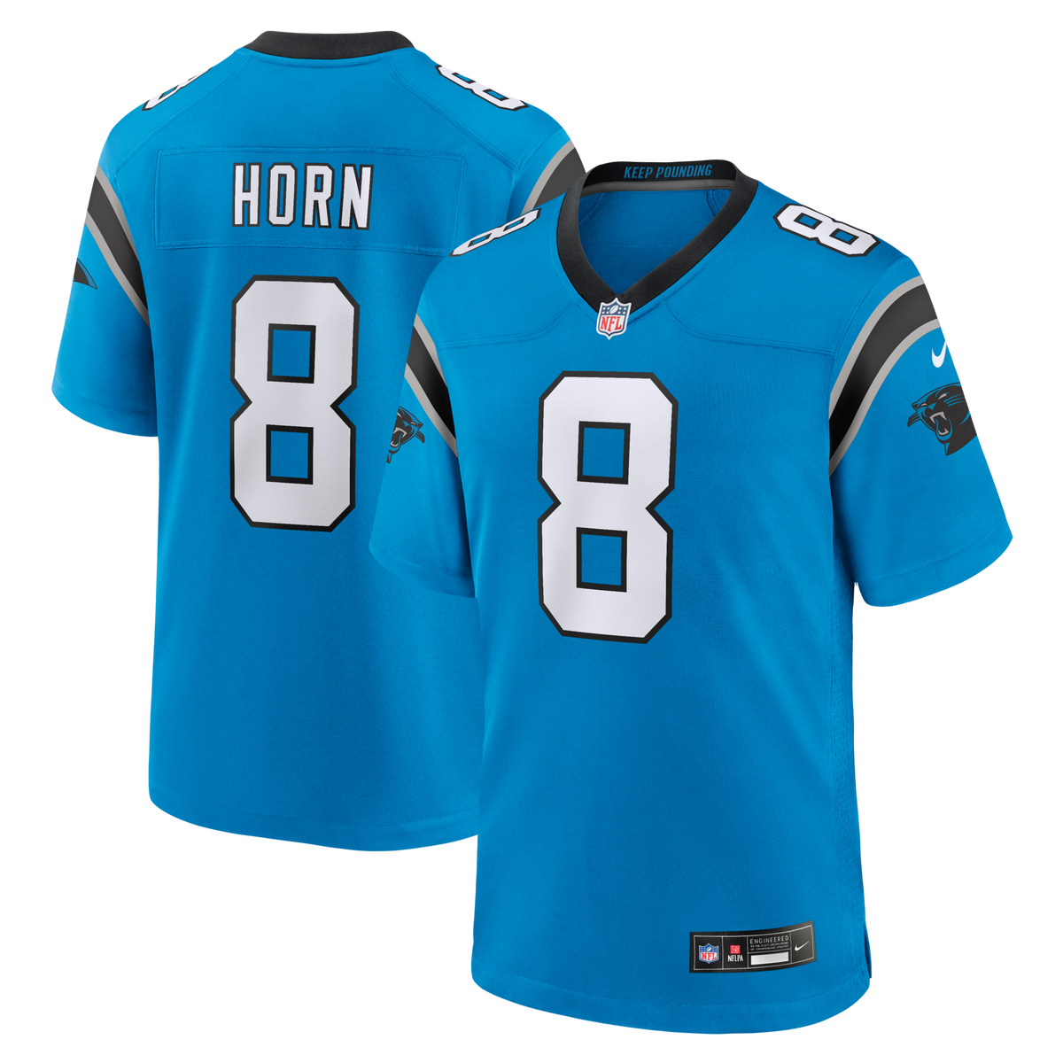 Carolina Panthers Jaycee Horn Blue Alternate Game Jersey