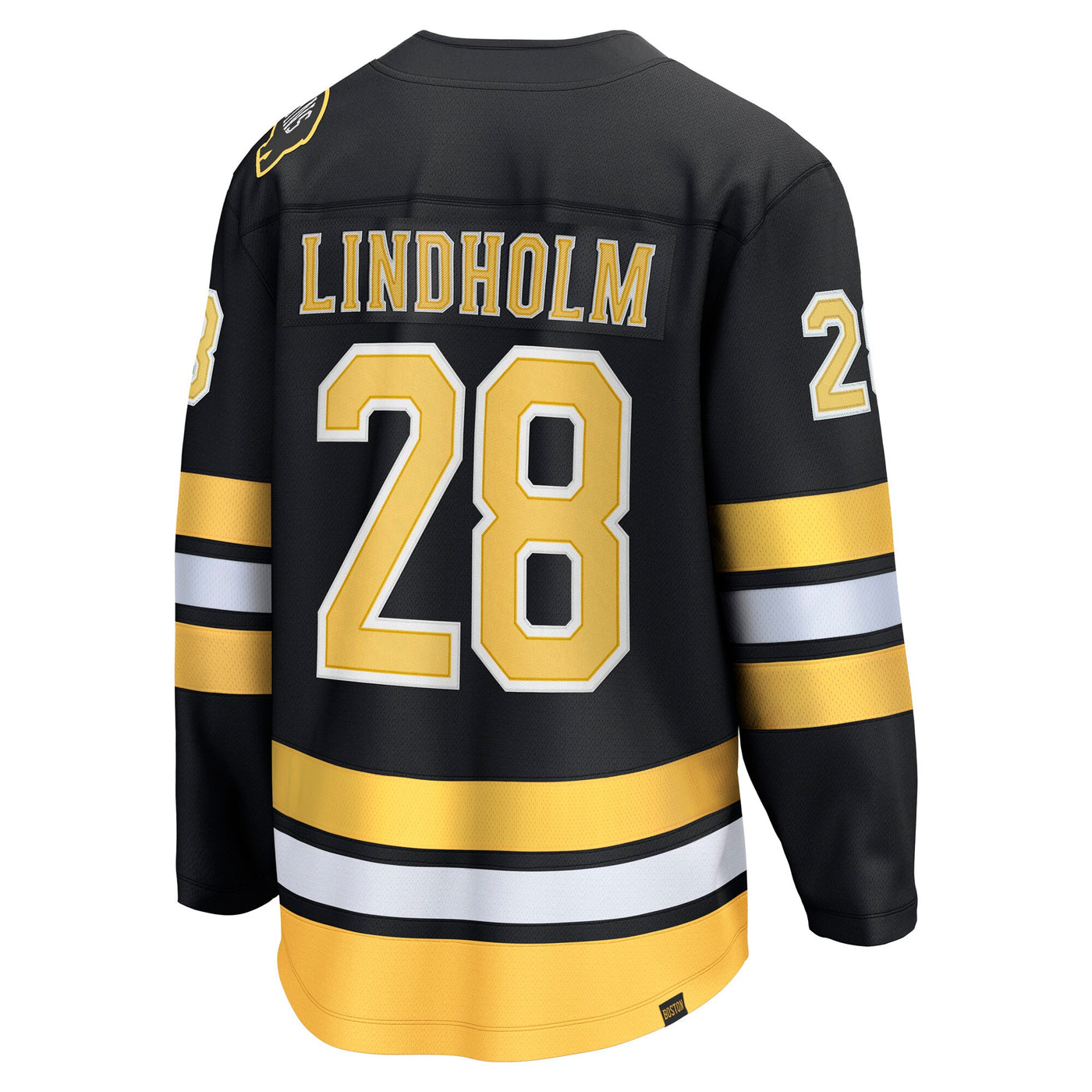Boston Bruins Elias Lindholm Fanatics Black Home Breakaway Player Jersey