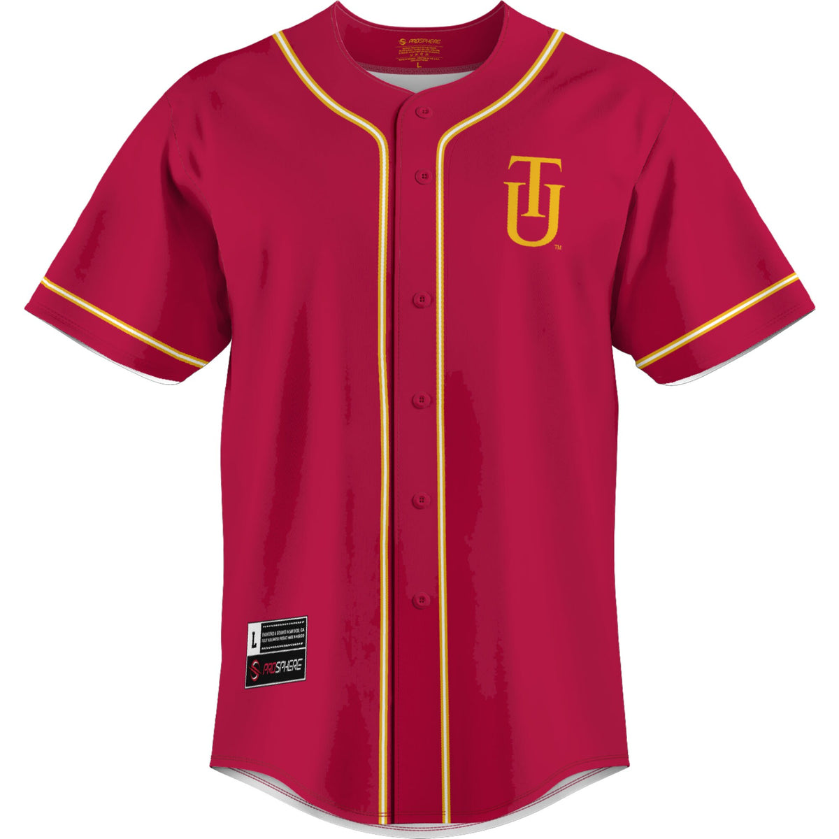Tuskegee Golden Tigers GameDay Greats Lightweight Baseball Jersey - Crimson