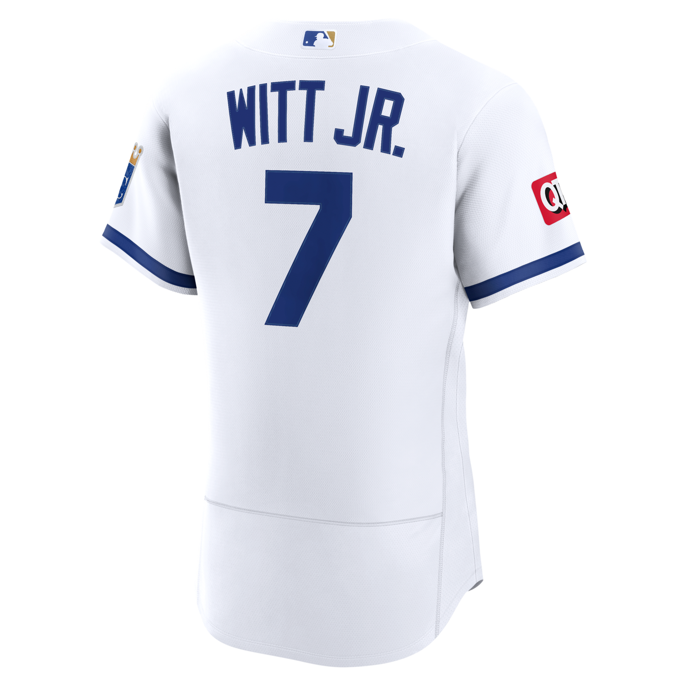 Kansas City Royals Bobby Witt Jr. Nike White Home Authentic Sponsor Patch Jersey