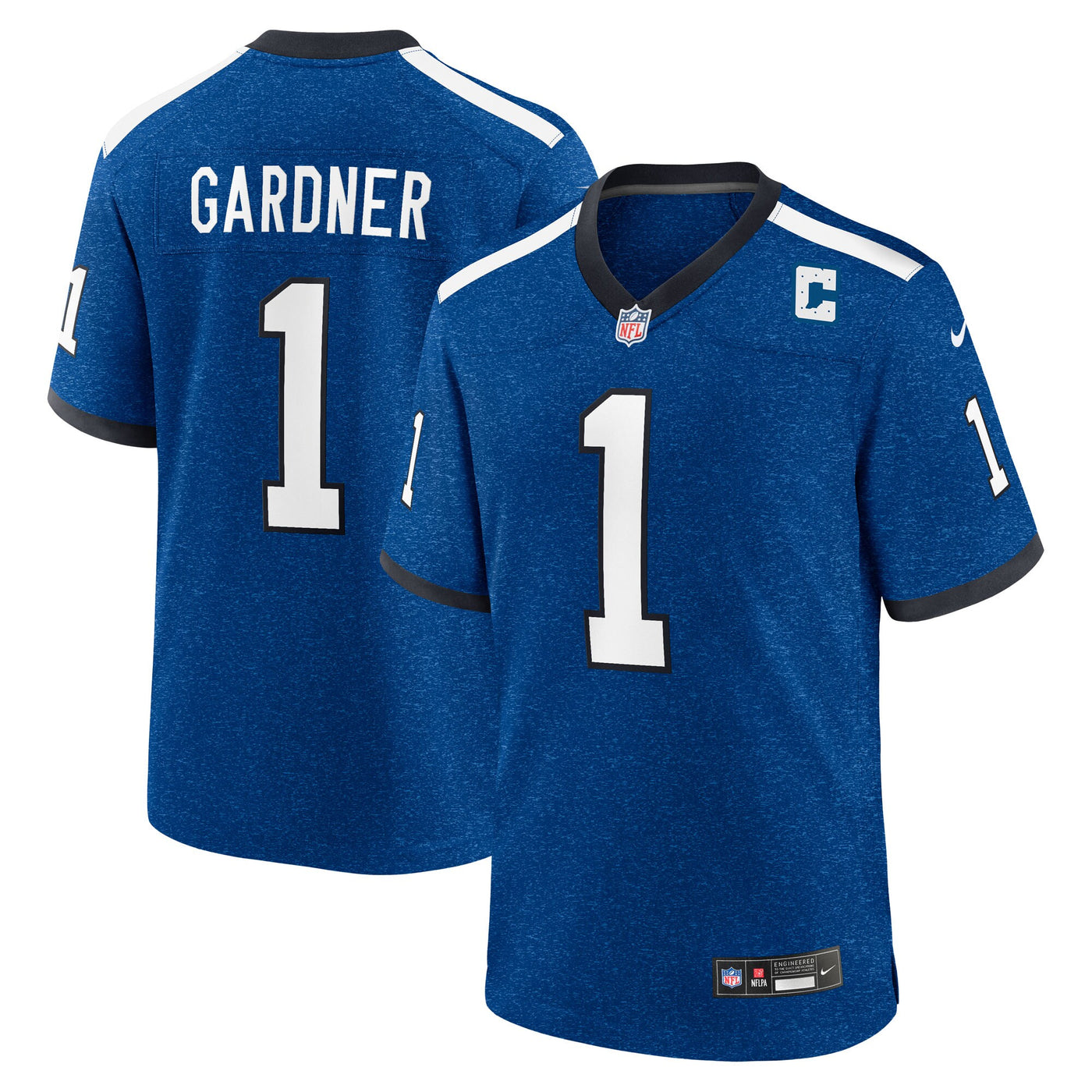 Indianapolis Colts Ahmad Sauce Gardner Nike Heather Royal Alternate 2 Indiana Nights Game Jersey