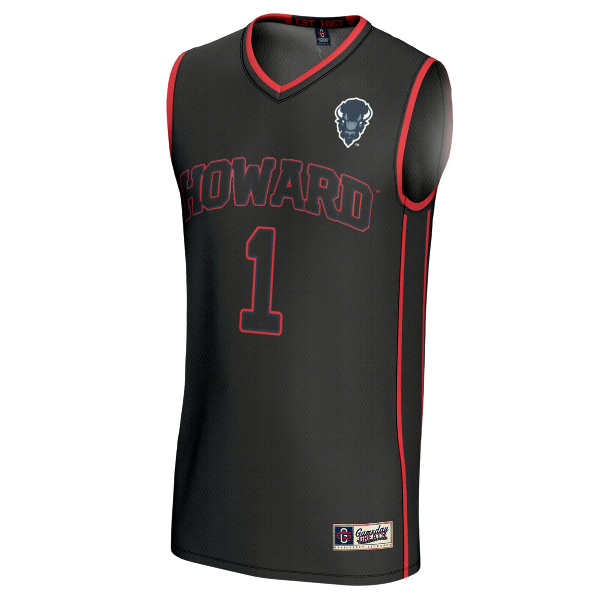 Howard Bison GameDay Greats Lightweight Collegiate Basketball Fashion Jersey - Black