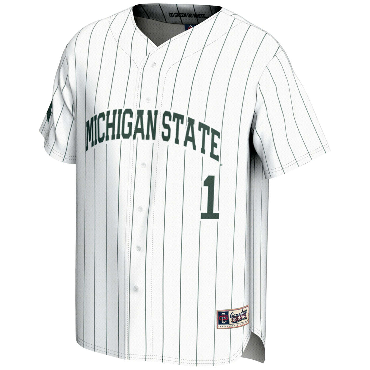 GameDay Greats #1 White Michigan State Spartans Lightweight Baseball Jersey