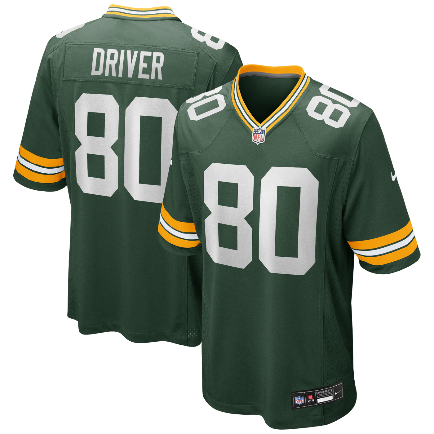 Green Bay Packers Donald Driver Nike Green Game Retired Player Jersey
