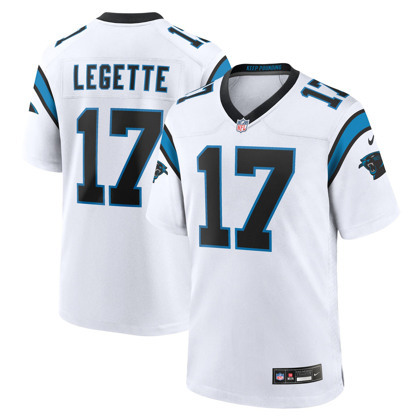 Carolina Panthers Xavier Legette Nike White Game Jersey