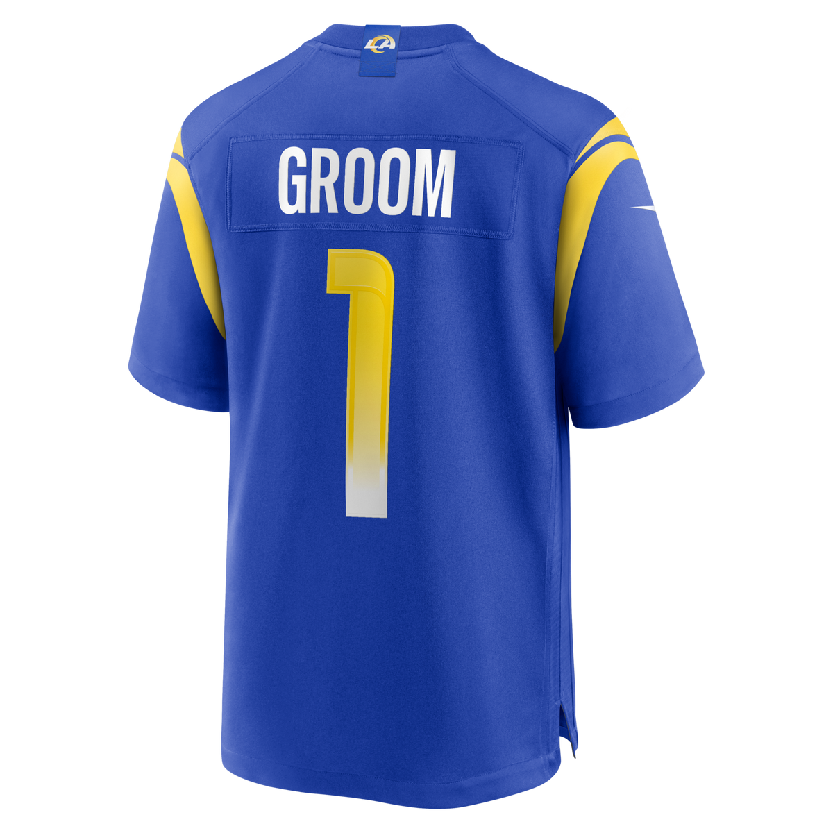 Los Angeles Rams Number 1 Groom Royal Game Jersey