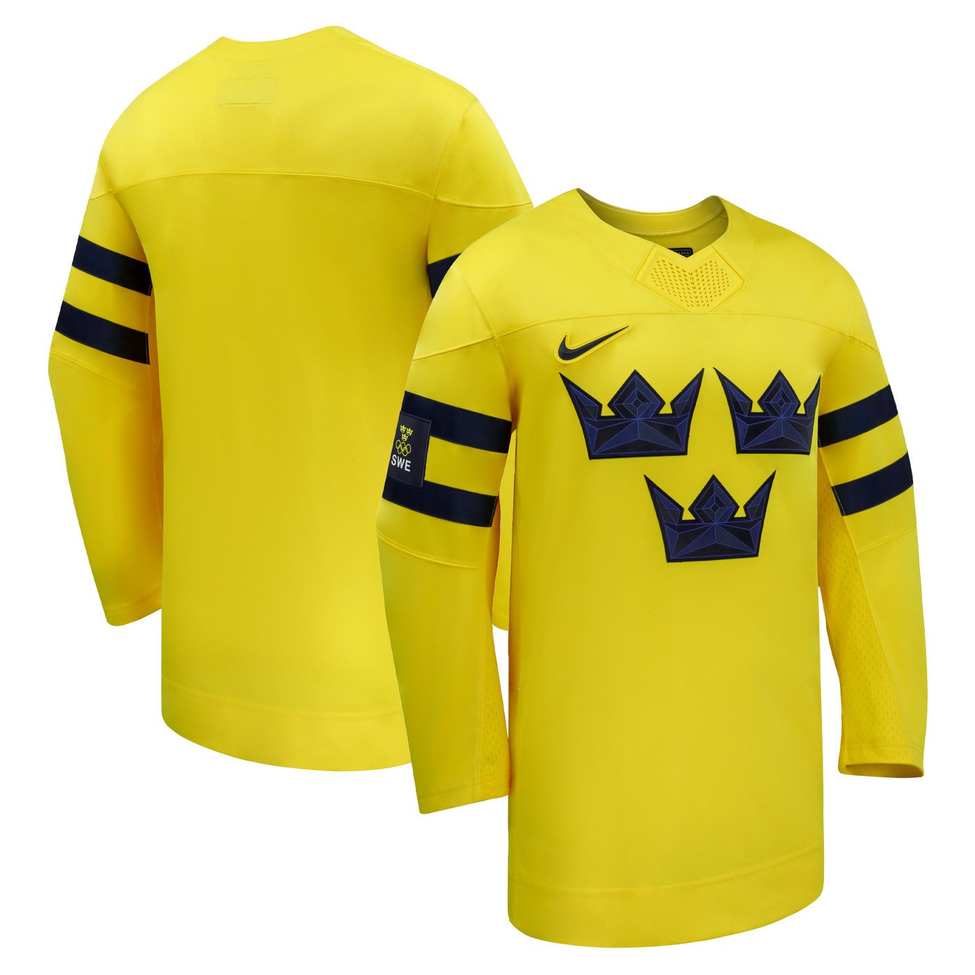 Sweden Hockey Nike Yellow 2026 Away Replica Jersey