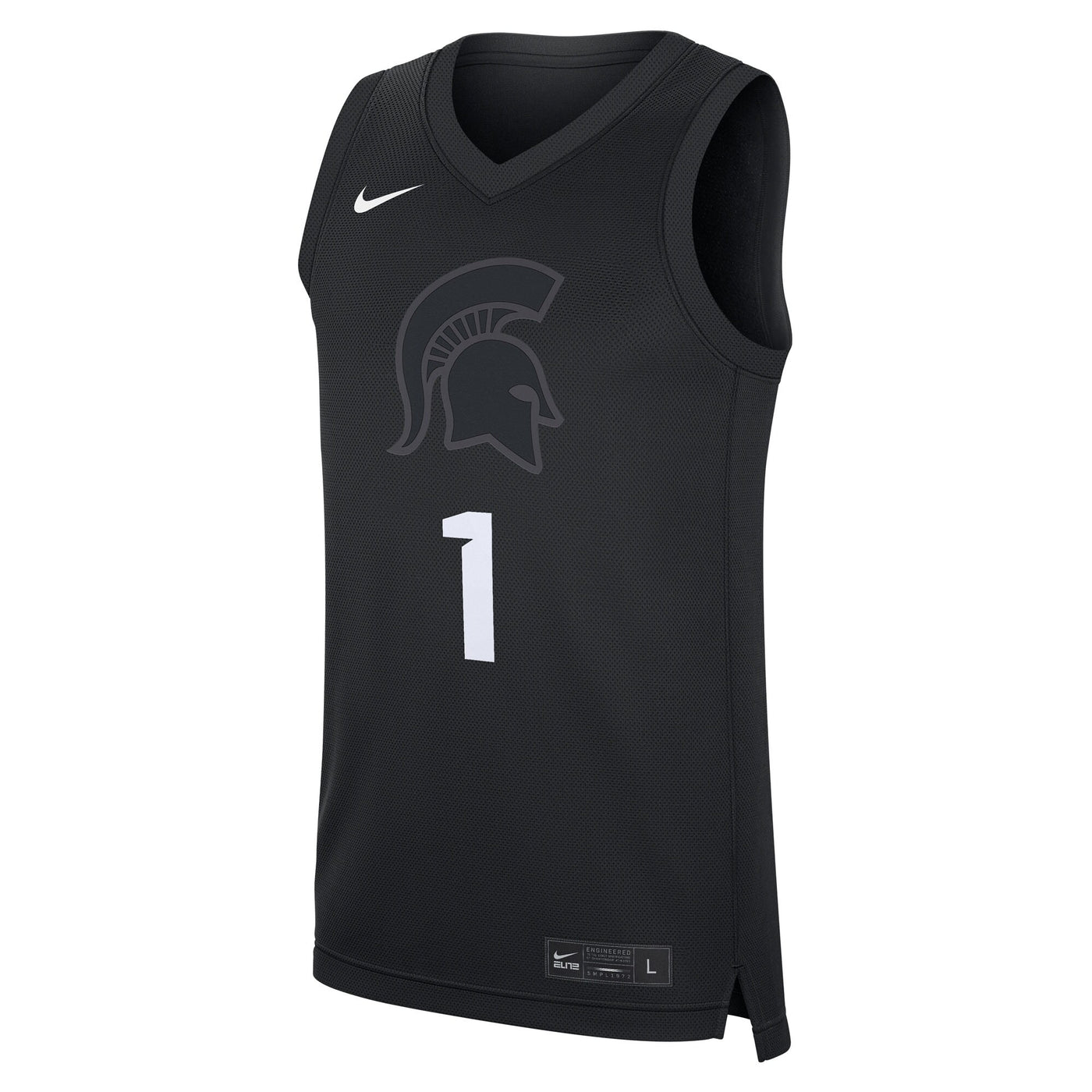 Nike #1 Black Michigan State Spartans Alternate Replica Jersey