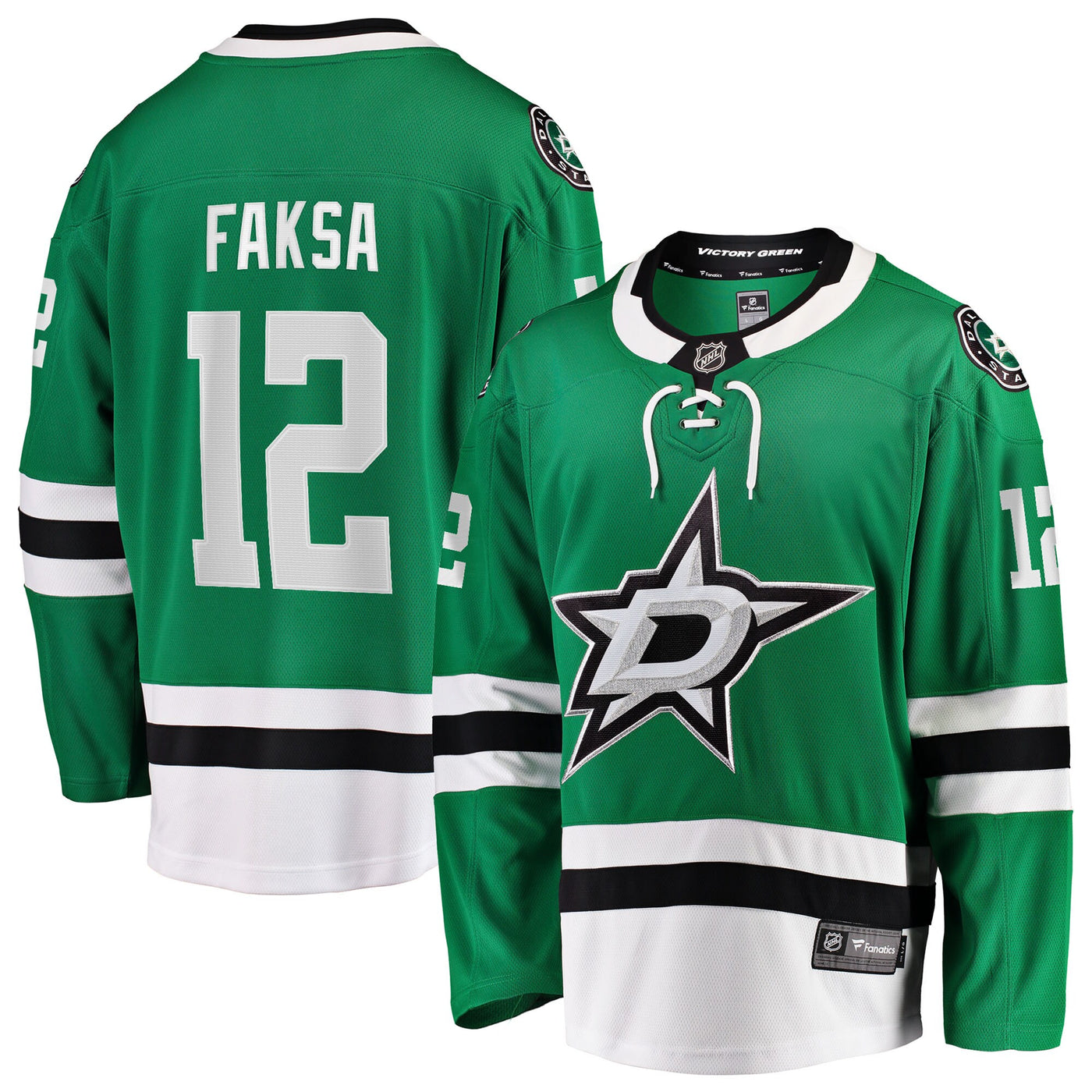 Dallas Stars Radek Faksa Fanatics Kelly Green Home Breakaway Jersey