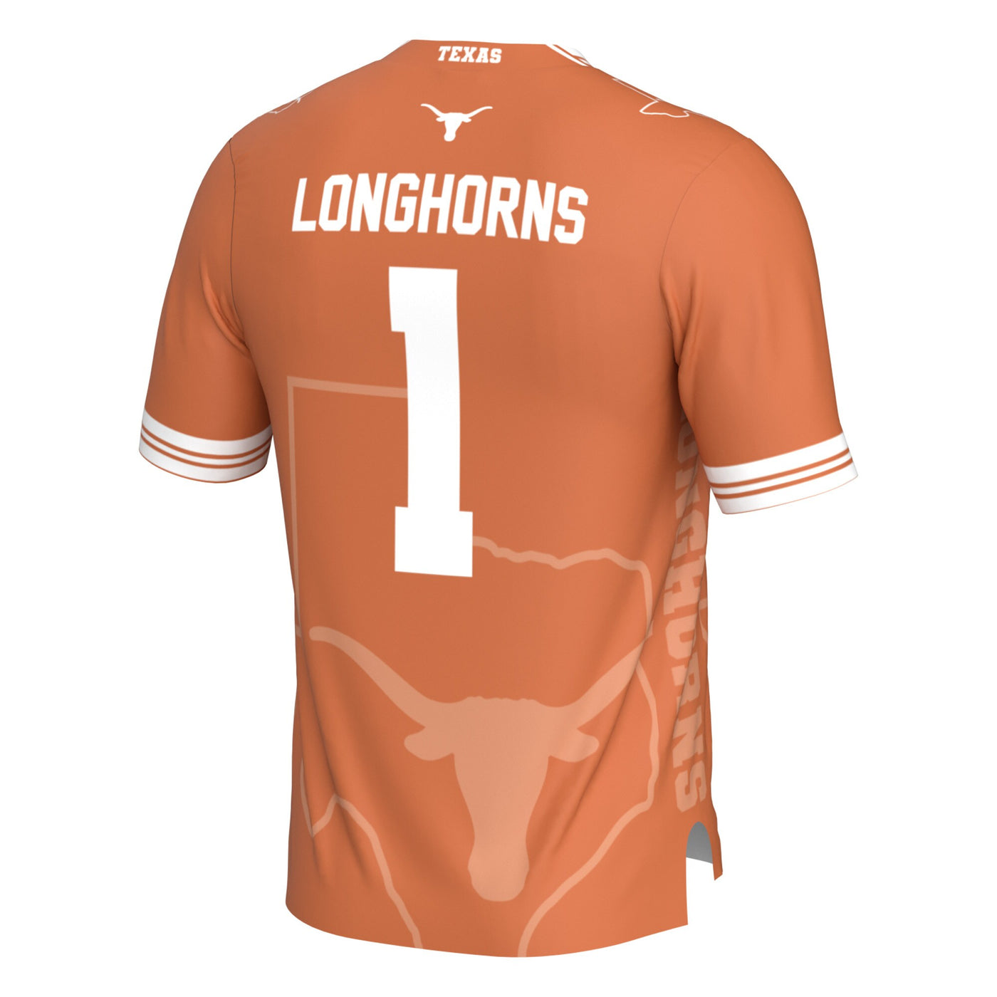 GameDay Greats #1 Texas Orange Texas Longhorns Icon Print Football Fashion Jersey