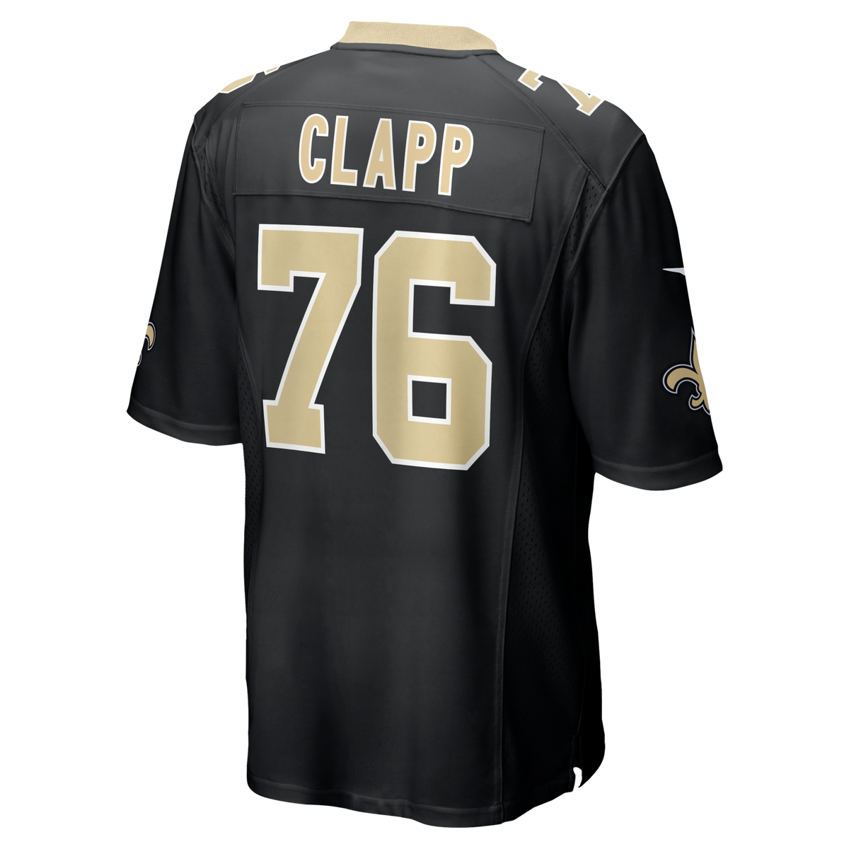 New Orleans Saints Will Clapp Black Team Game Jersey