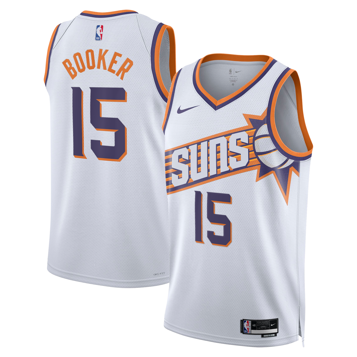 Phoenix Suns Nike Association Edition Swingman Jersey - White - Devin Booker