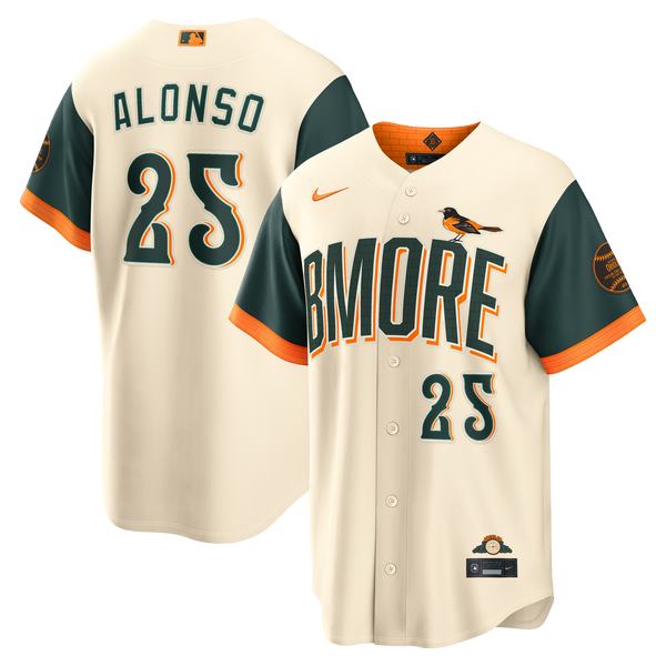 Baltimore Orioles Pete Alonso Nike Cream 2026 City Connect Stadium Jersey