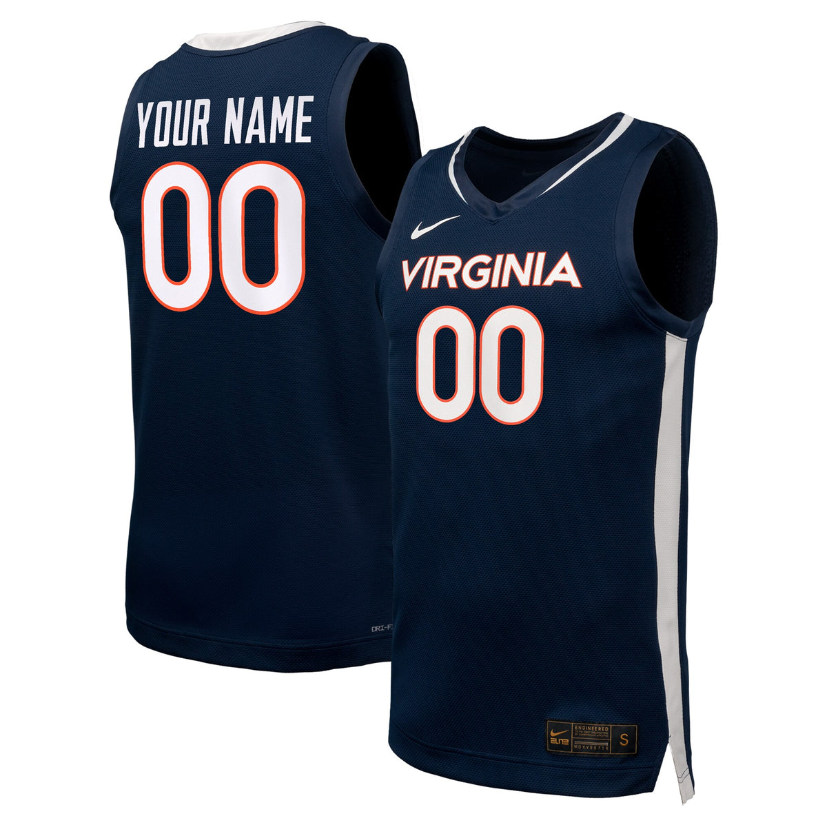 Virginia Cavaliers Basketball Custom Replica Jersey - Navy