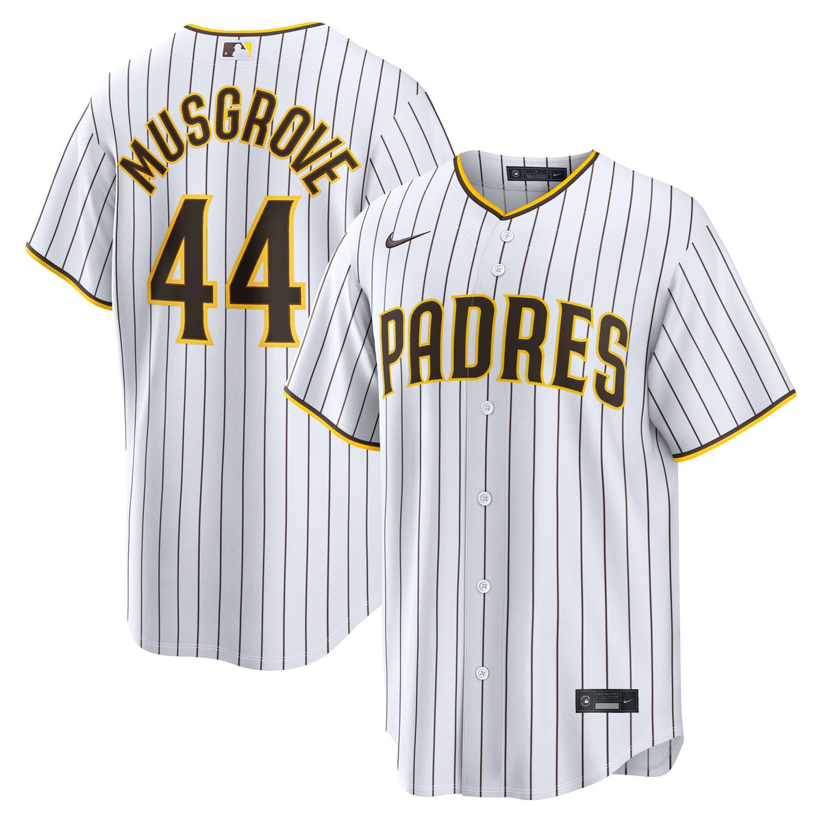 San Diego Padres Joe Musgrove White Home Replica Jersey