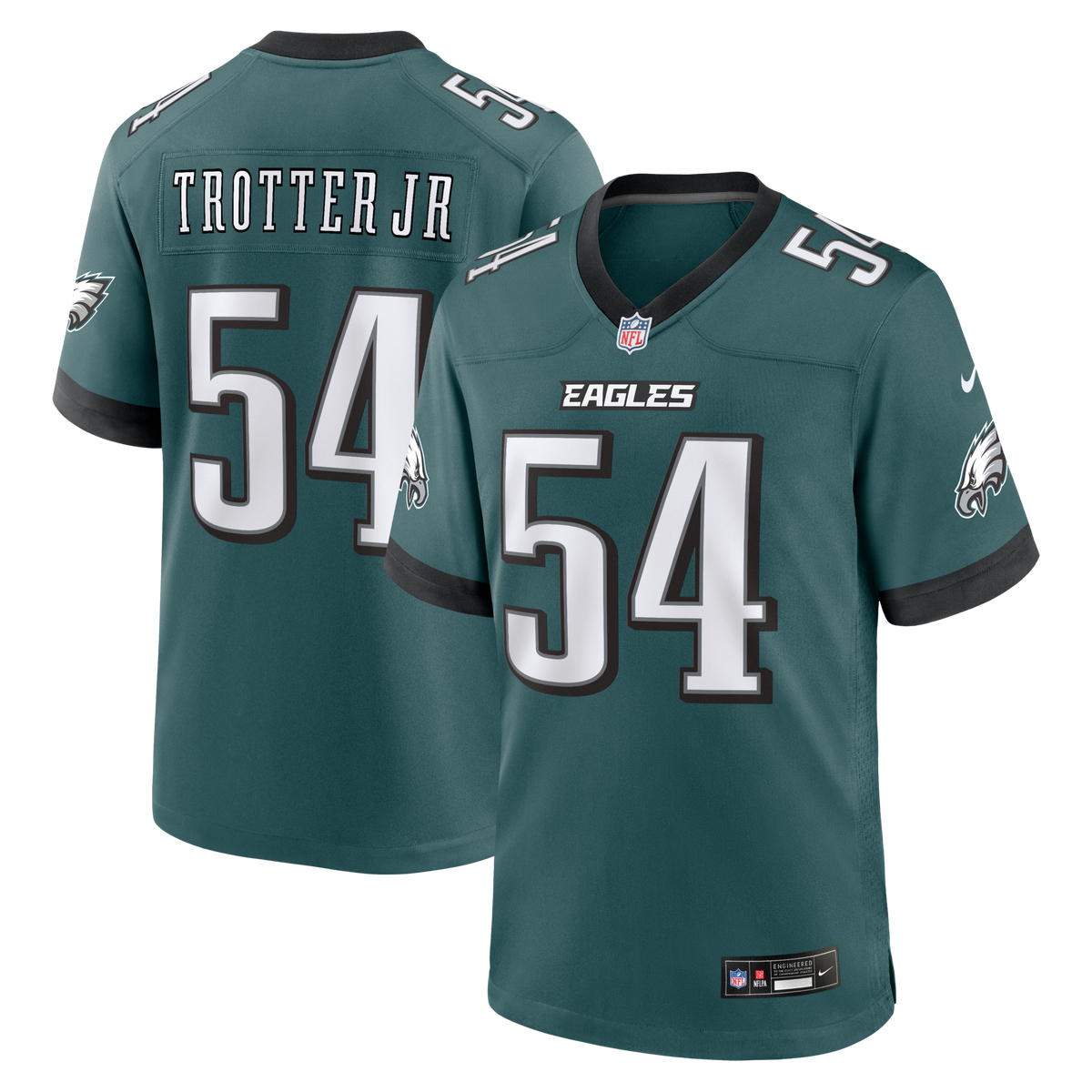 Philadelphia Eagles Jeremiah Trotter Jr. Midnight Green Team Game Jersey