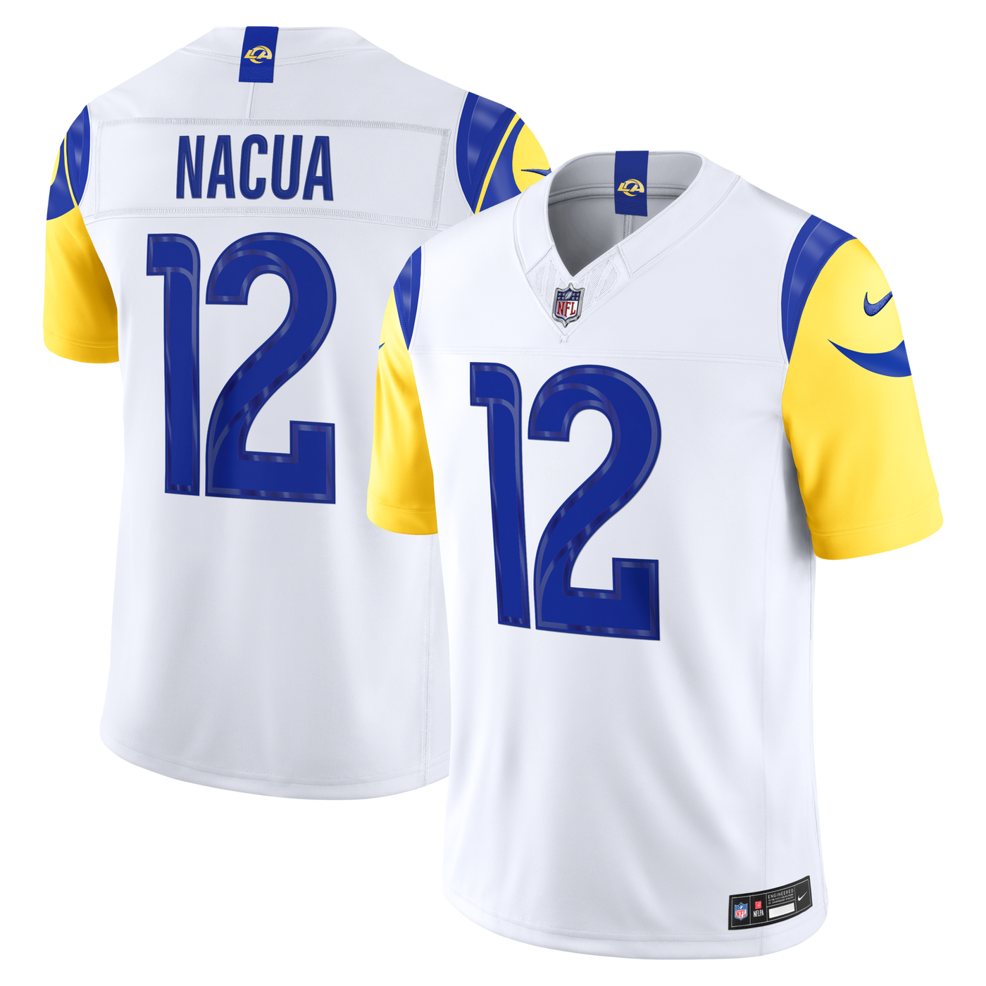 Los Angeles Rams Puka Nacua Nike White Vapor F.U.S.E. Stitched Limited Jersey