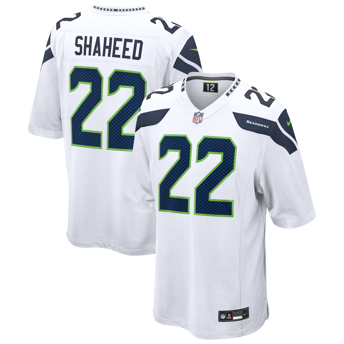 Seattle Seahawks Rashid Shaheed Nike White Game Jersey