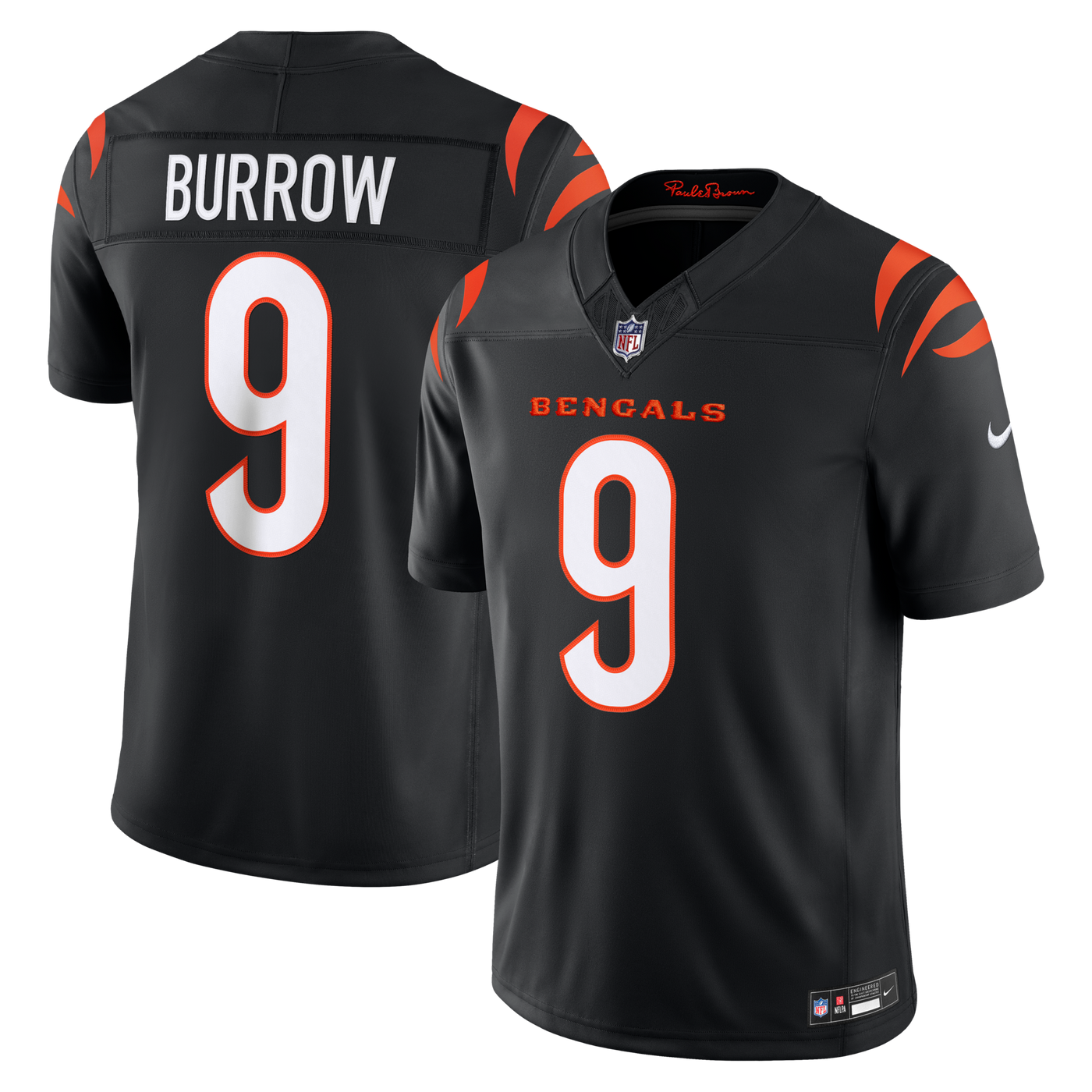 Cincinnati Bengals Joe Burrow Nike Black Team Vapor F.U.S.E. Stitched Limited Jersey
