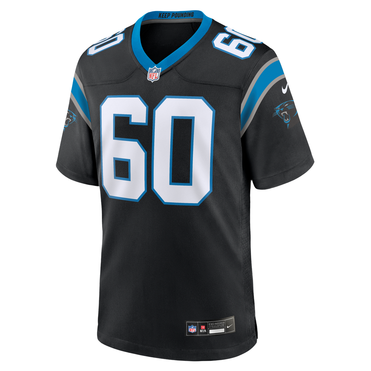 Carolina Panthers Nick Samac Black Team Game Jersey