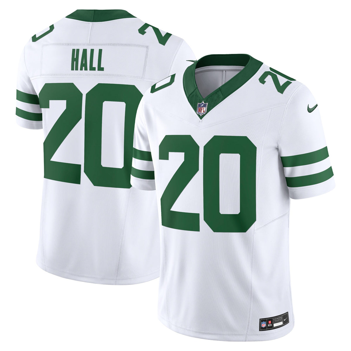 New York Jets Breece Hall Legacy White Vapor F.U.S.E. Limited Jersey