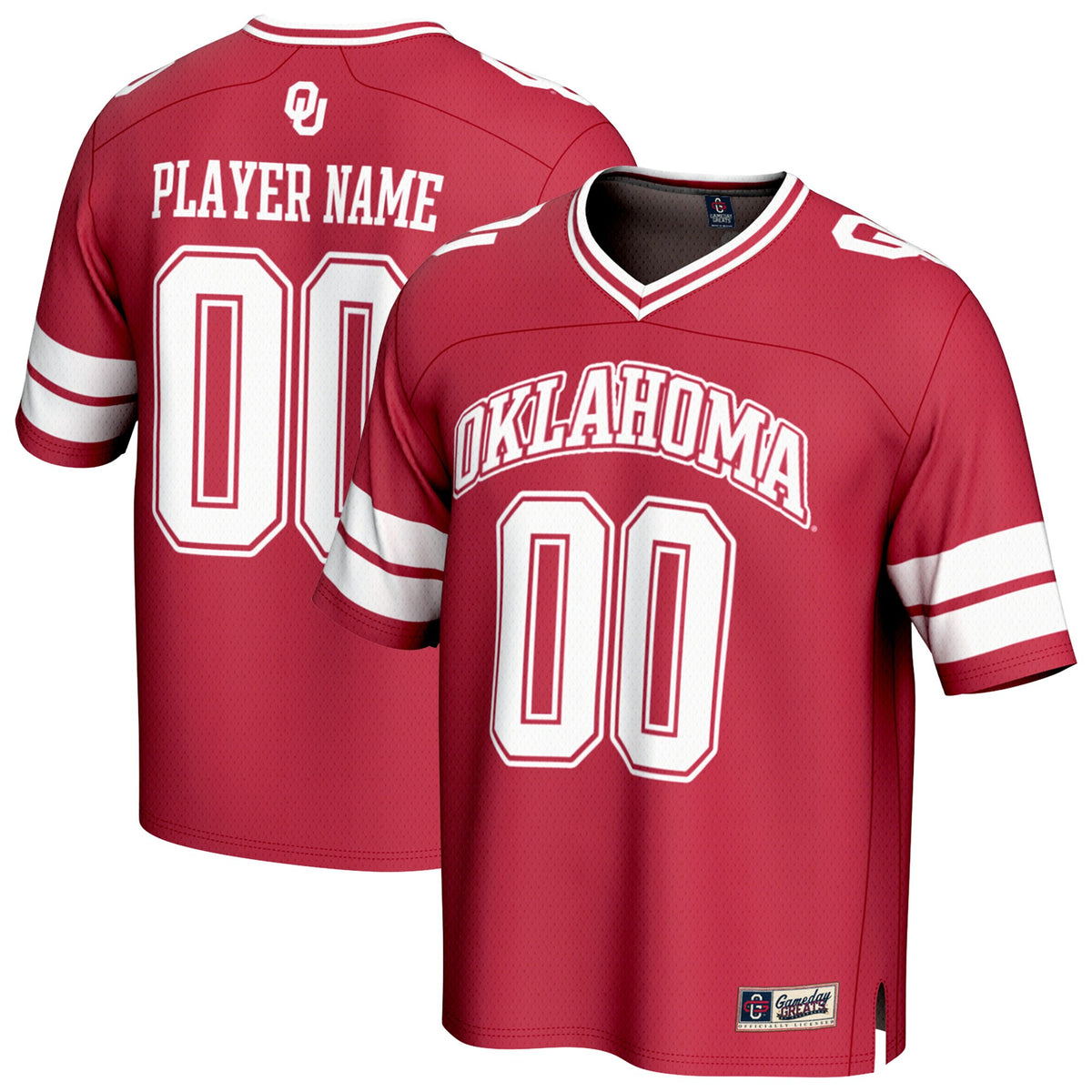 Oklahoma Sooners GameDay Greats NIL Pick-A-Player Football Fashion Jersey - Crimson