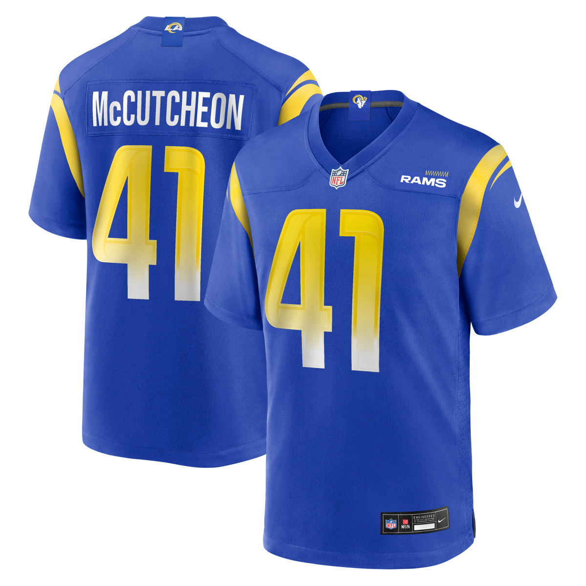 Los Angeles Rams Cameron McCutcheon Royal Game Jersey