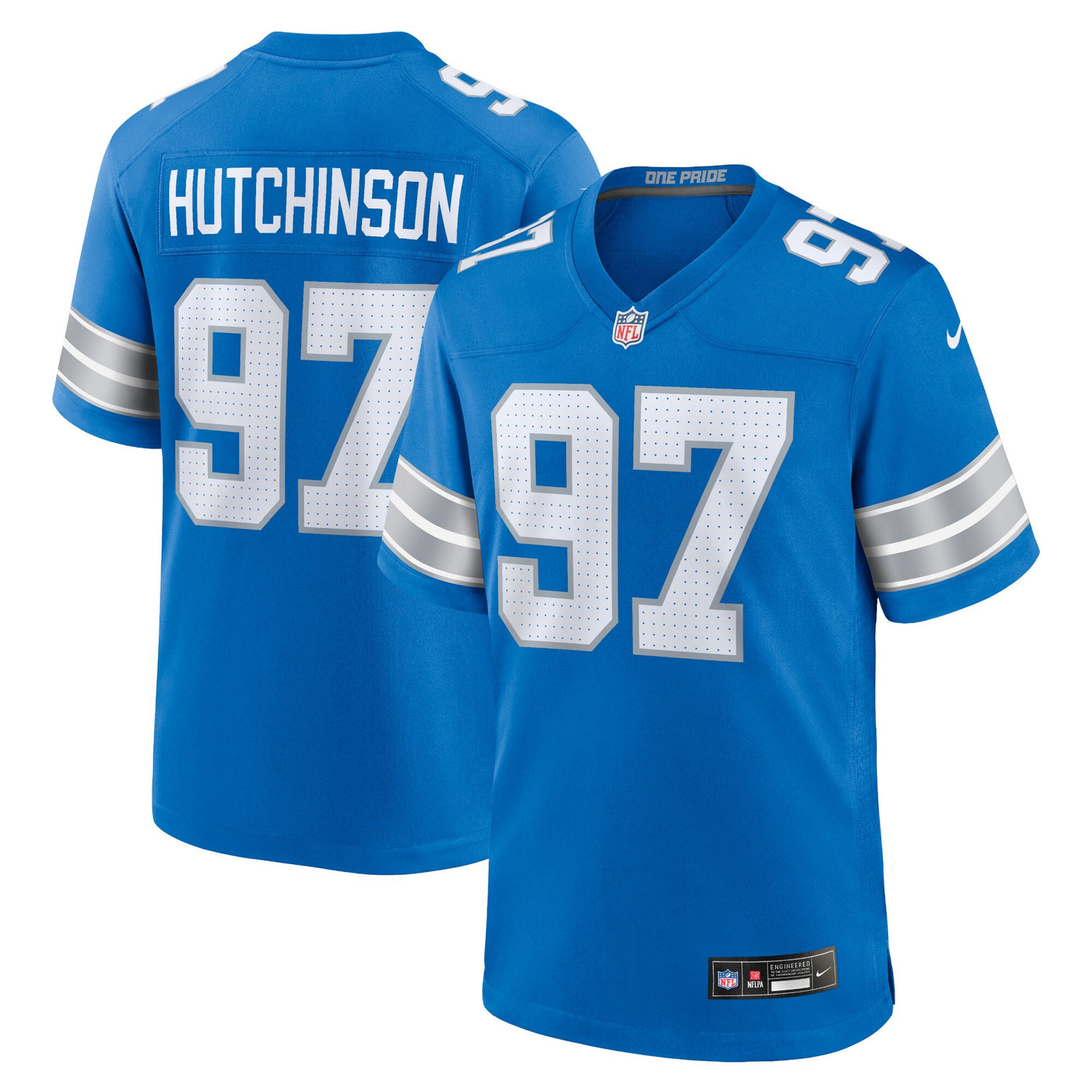 Detroit Lions Aidan Hutchinson Nike Blue Game Jersey