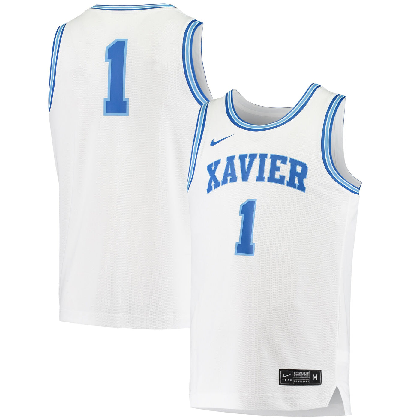 Nike #1 White Xavier Musketeers Replica Basketball Jersey