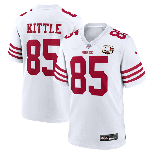 San Francisco 49ers George Kittle White 80th Anniversary Game Jersey