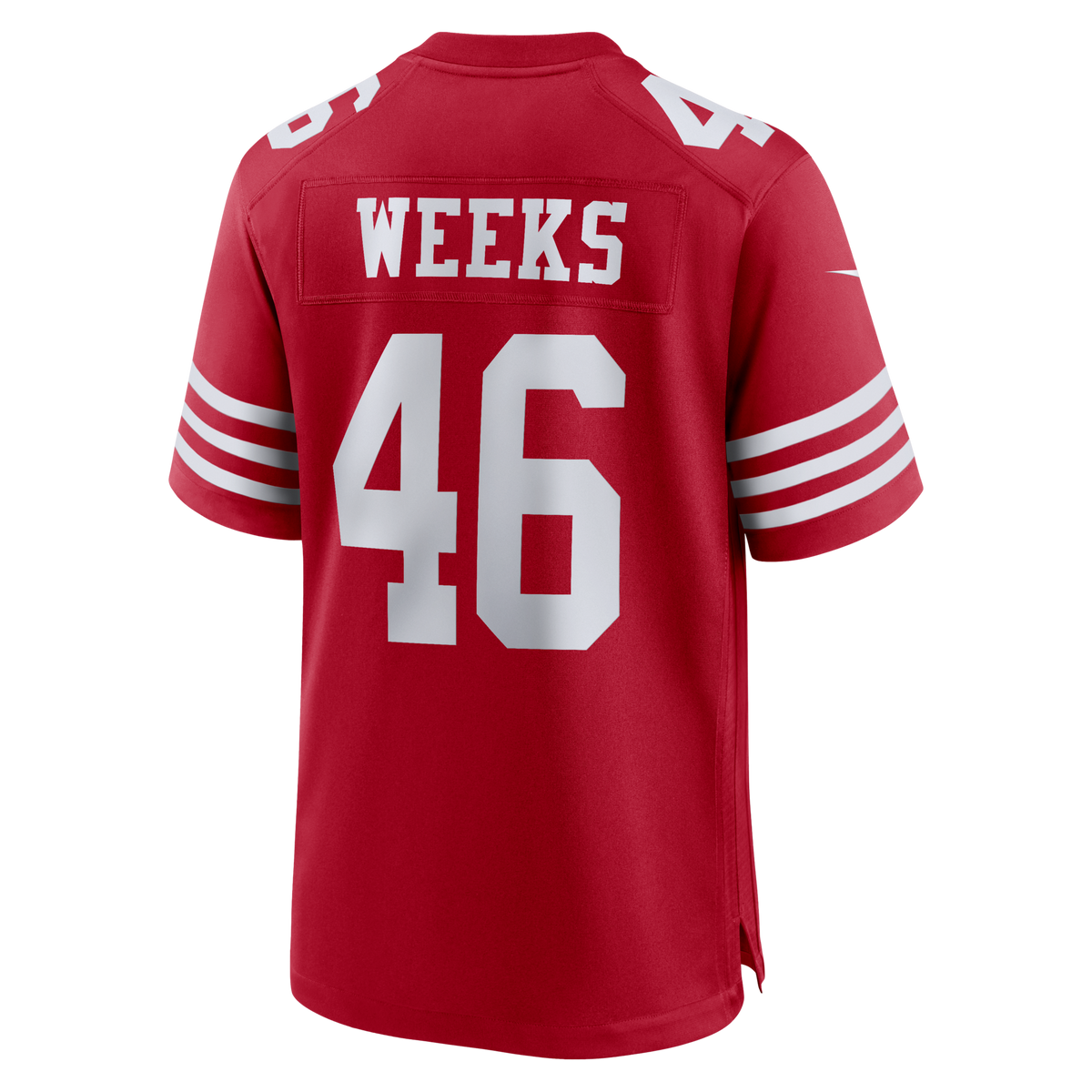 San Francisco 49ers Jon Weeks Scarlet Team Game Jersey