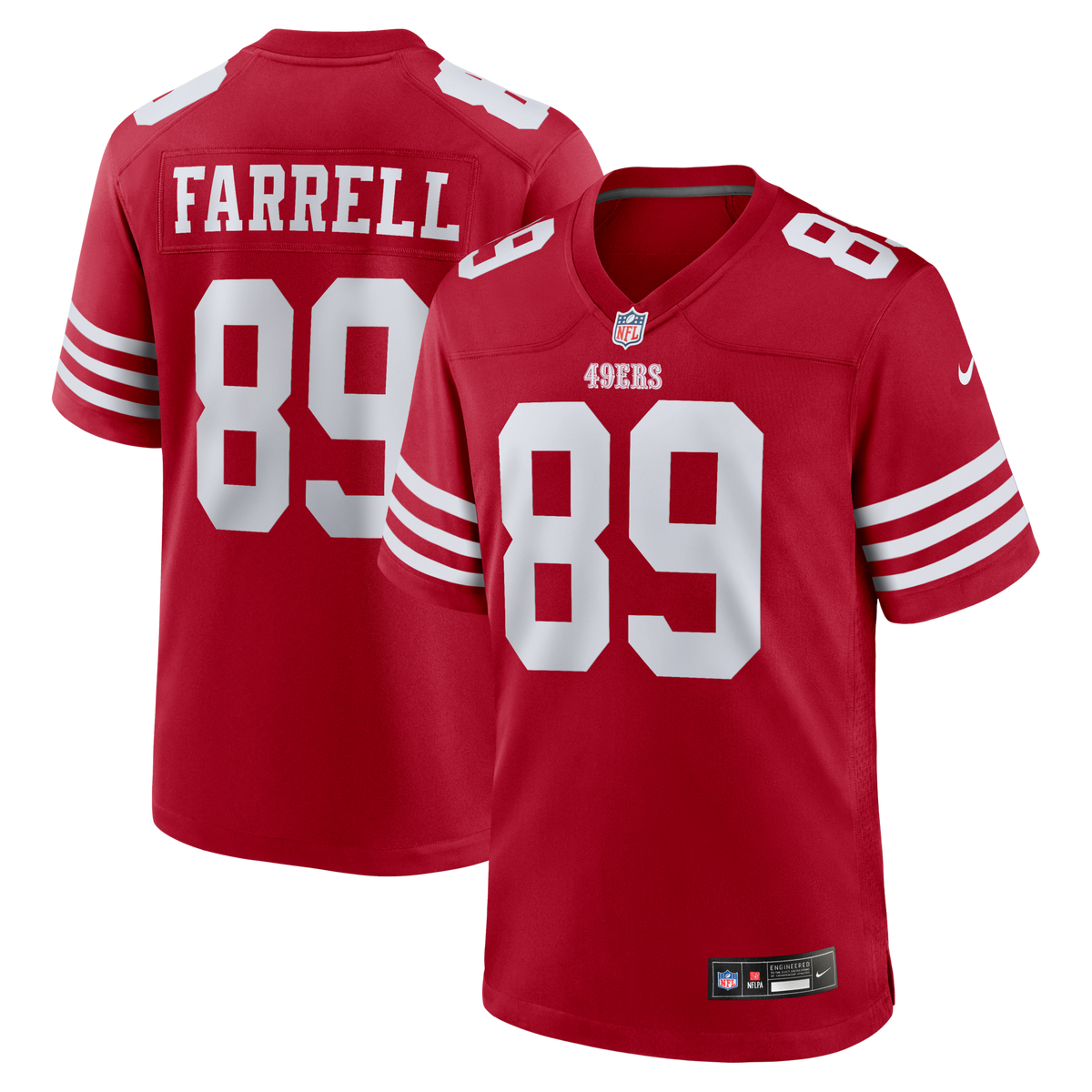 San Francisco 49ers Luke Farrell Scarlet Team Game Jersey