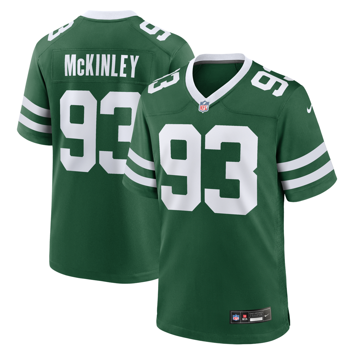 New York Jets Takk McKinley Legacy Green Team Game Jersey