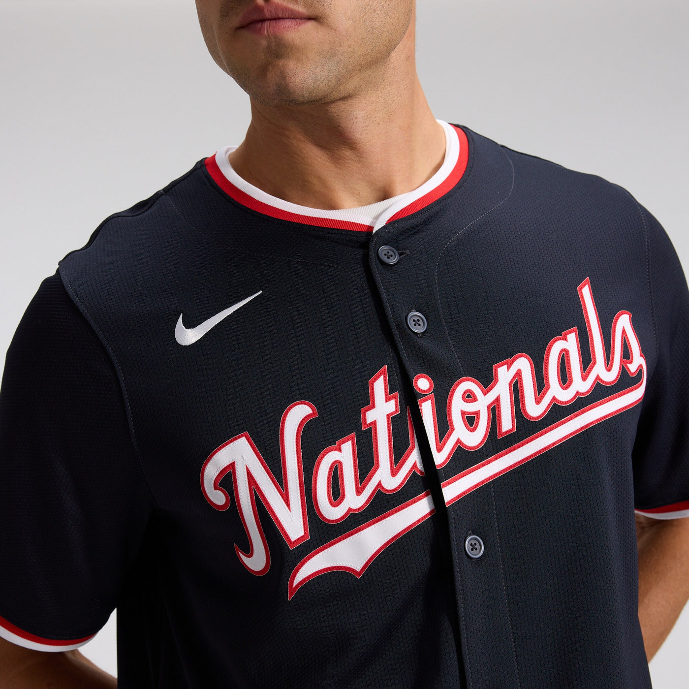 Washington Nationals James Wood Nike Navy Alternate Limited Player Jersey