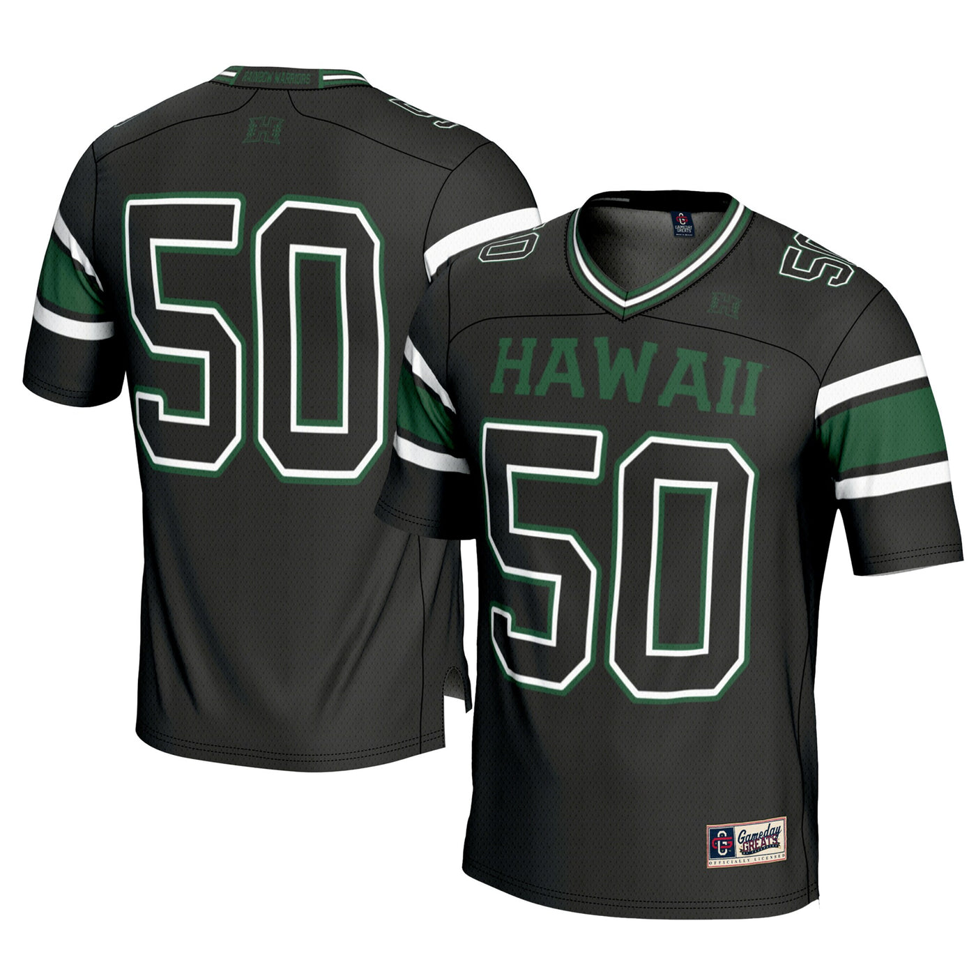 GameDay Greats #1 Black Hawaii Rainbow Warriors Football Jersey