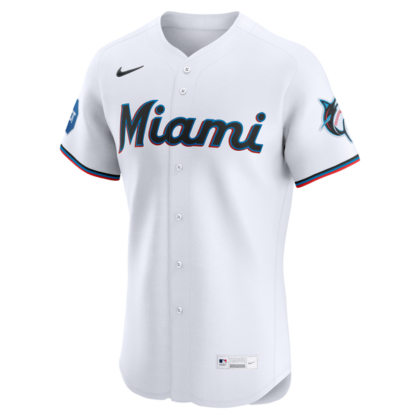 Miami Marlins White Home Elite Jersey