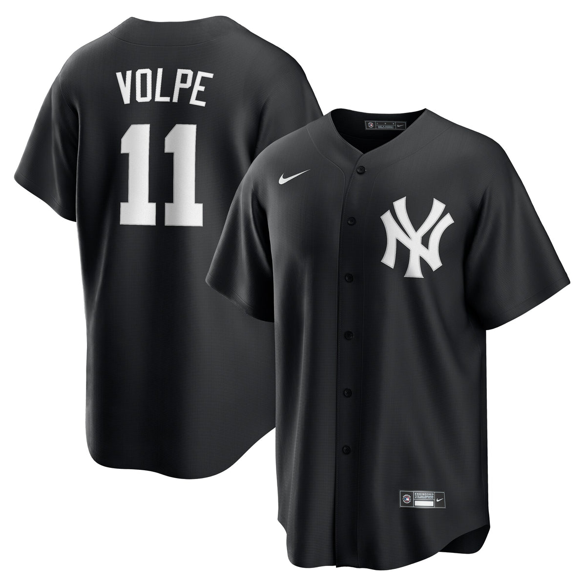 New York Yankees Anthony Volpe Black Fashion Replica Player Jersey