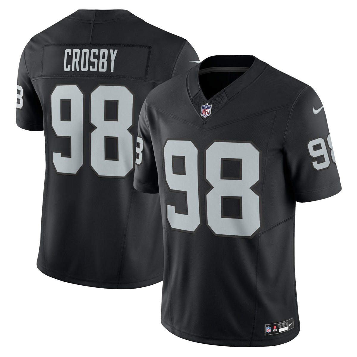 Las Vegas Raiders Maxx Crosby Black Vapor F.U.S.E. Limited Jersey