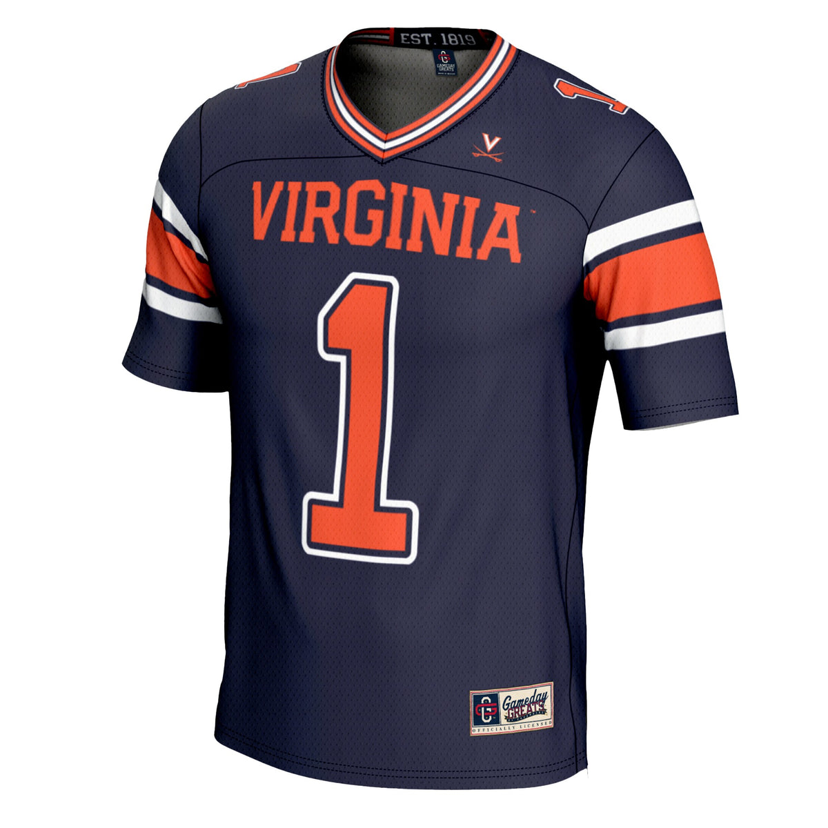 #1 Virginia Cavaliers GameDay Greats Football Jersey – Navy