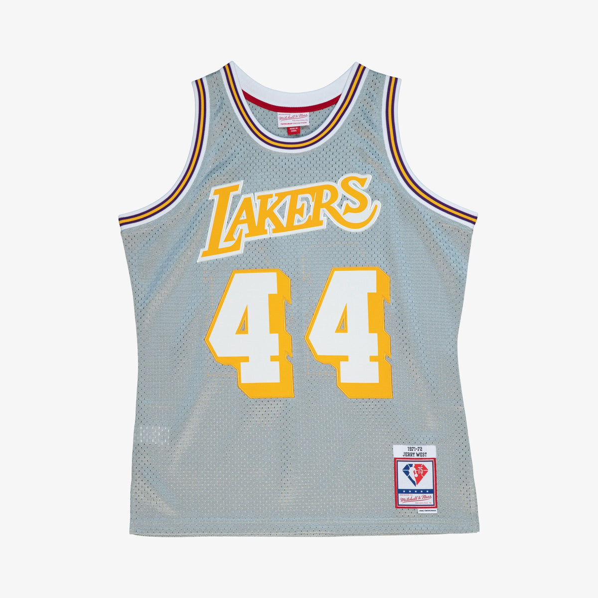 Los Angeles Lakers Mitchell & Ness 1971 75th Swingman Jersey - Silver