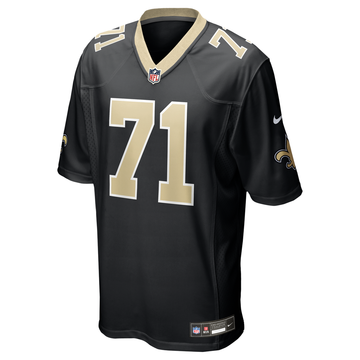 New Orleans Saints Kelvin Banks Jr. Black Game Player Jersey