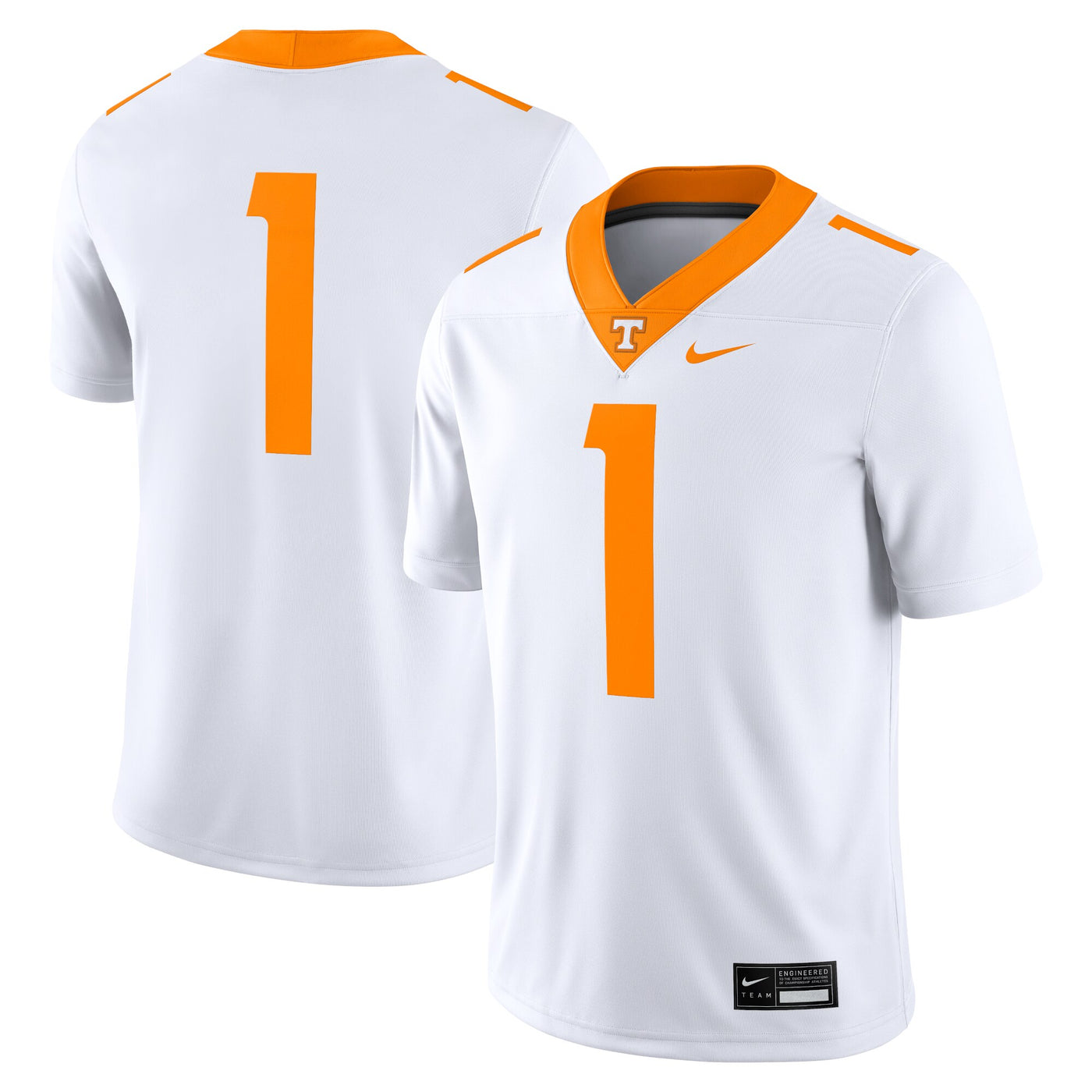 Nike #1 White Tennessee Volunteers Game Jersey