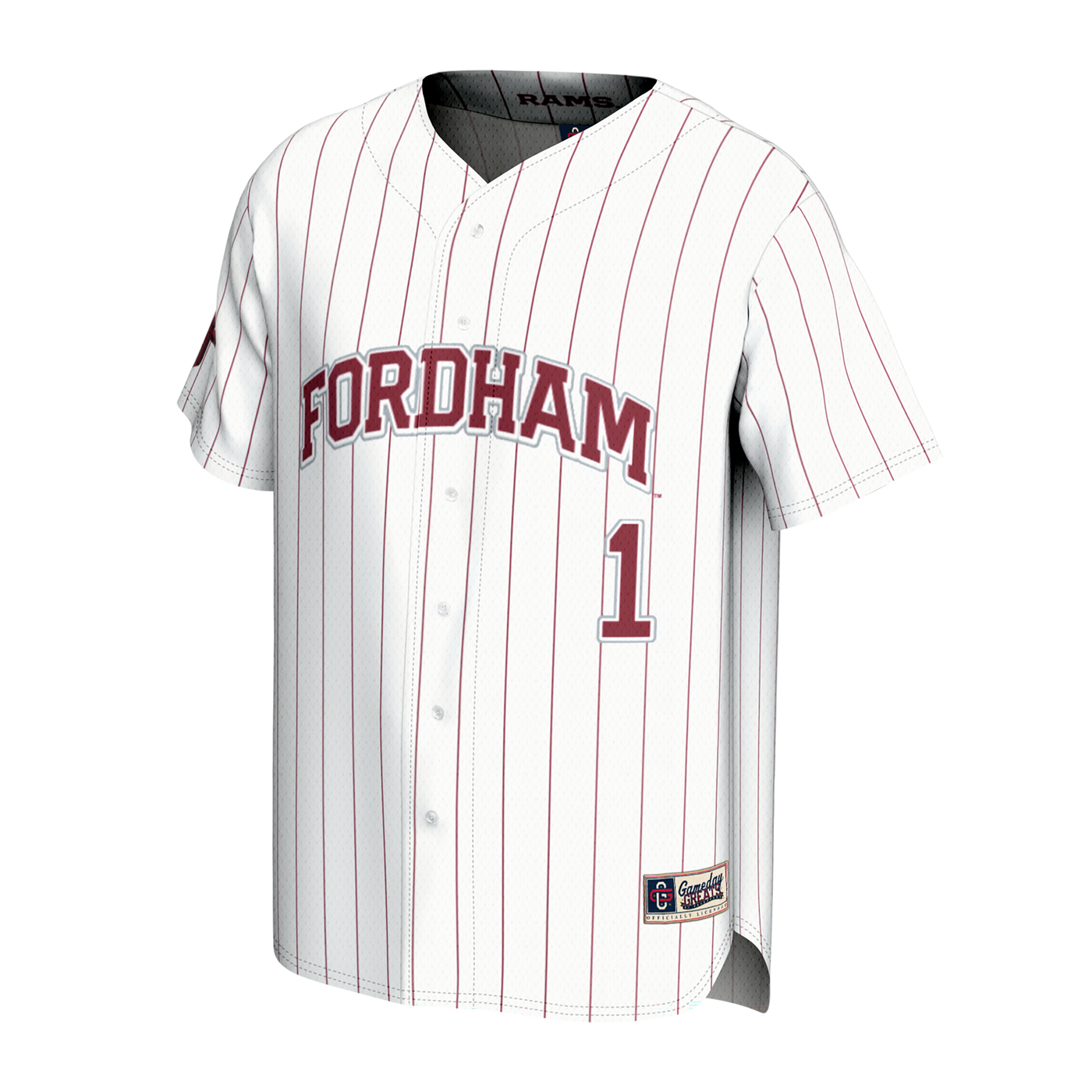 GameDay Greats White Fordham Rams Lightweight Collegiate Baseball Fashion Jersey