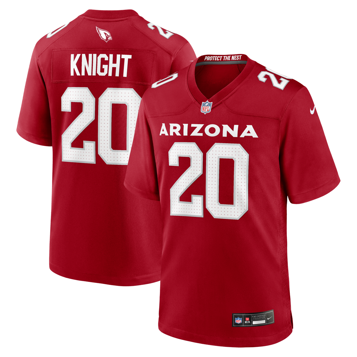 Arizona Cardinals Zonovan Knight Cardinal Team Game Jersey