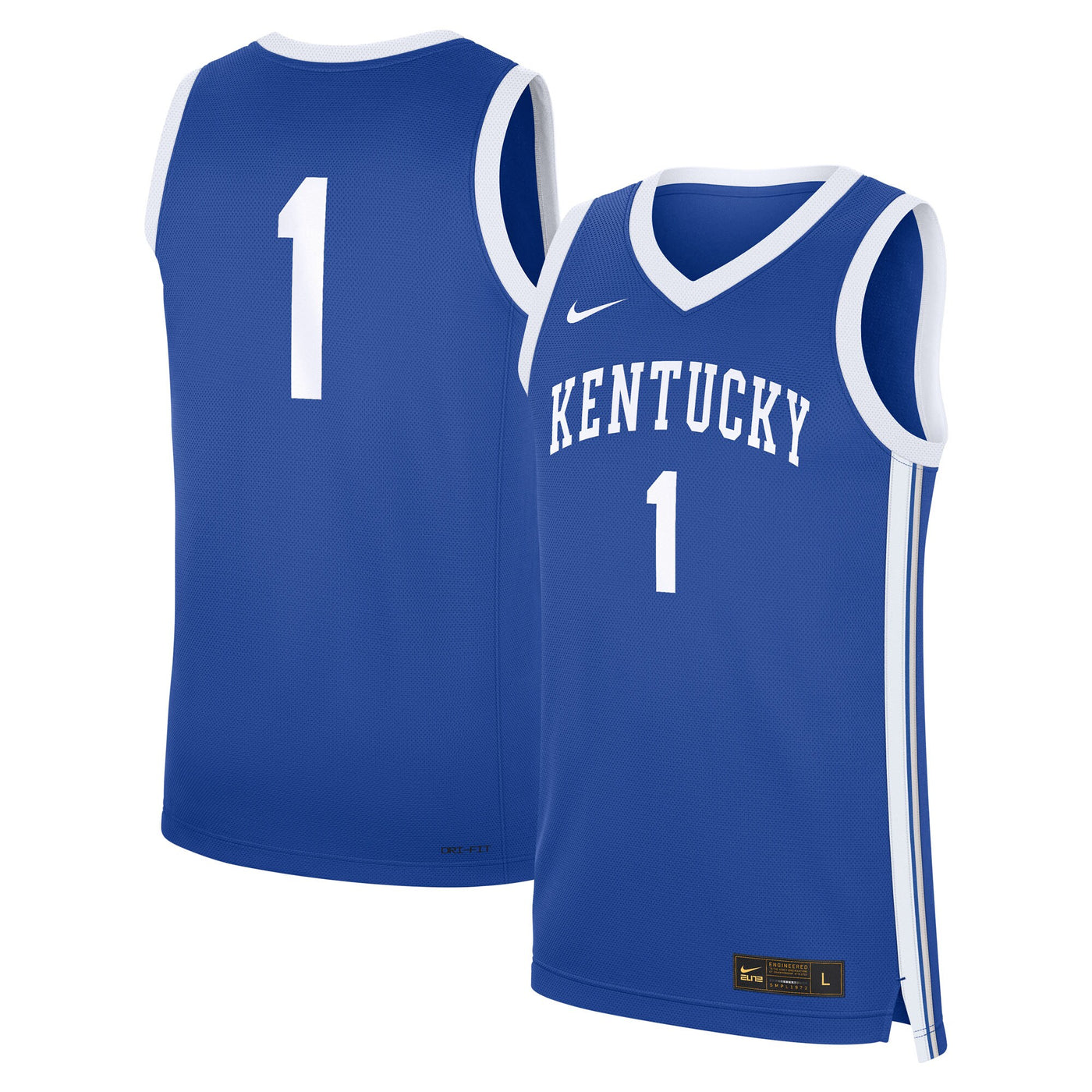 Nike #1 Royal Kentucky Wildcats Road Replica Jersey
