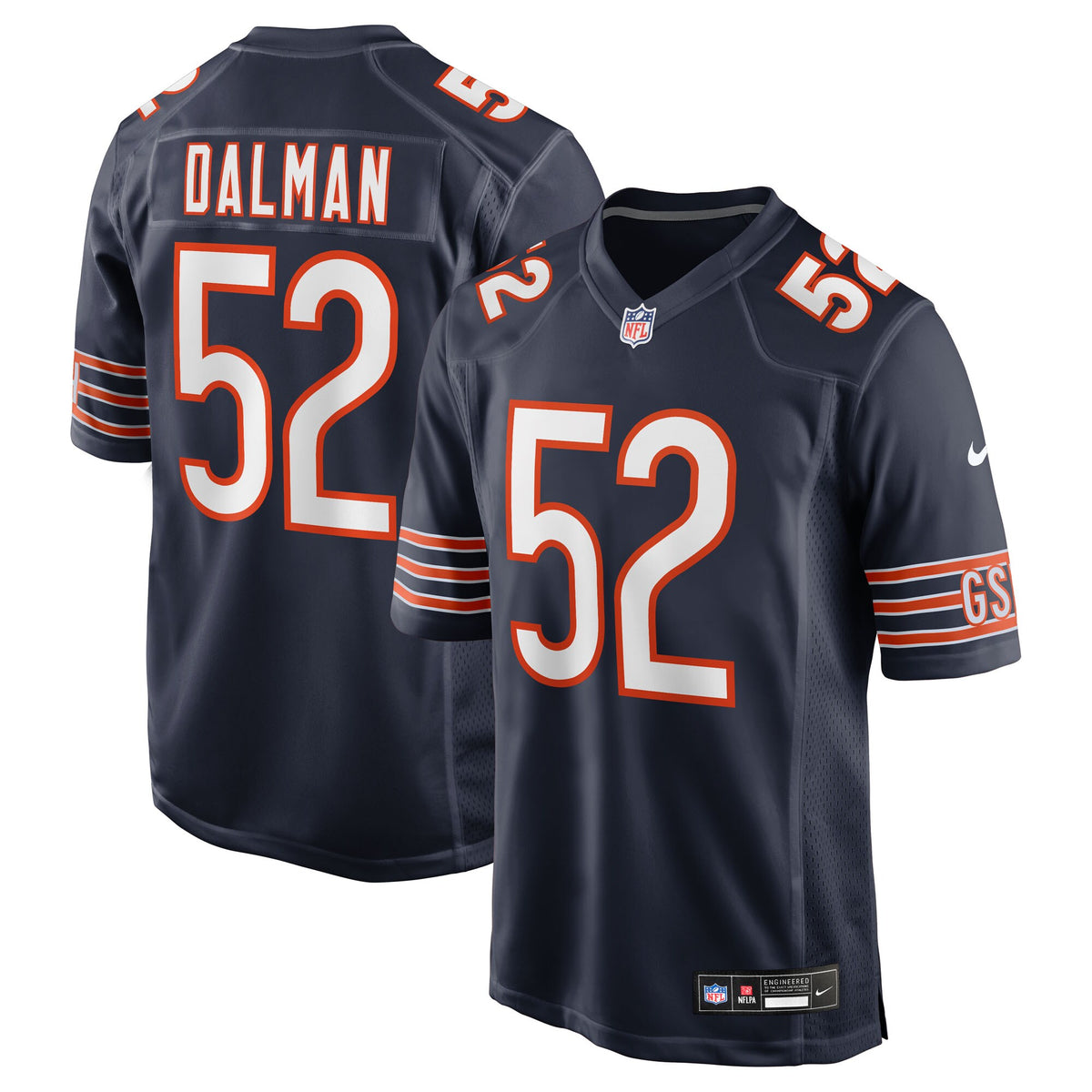 Chicago Bears Drew Dalman Navy Team Game Jersey