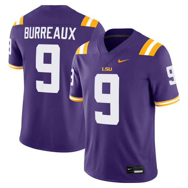 Nike Joe Burrow Purple LSU Tigers "Burreaux" Nameplate Home Game Football Jersey