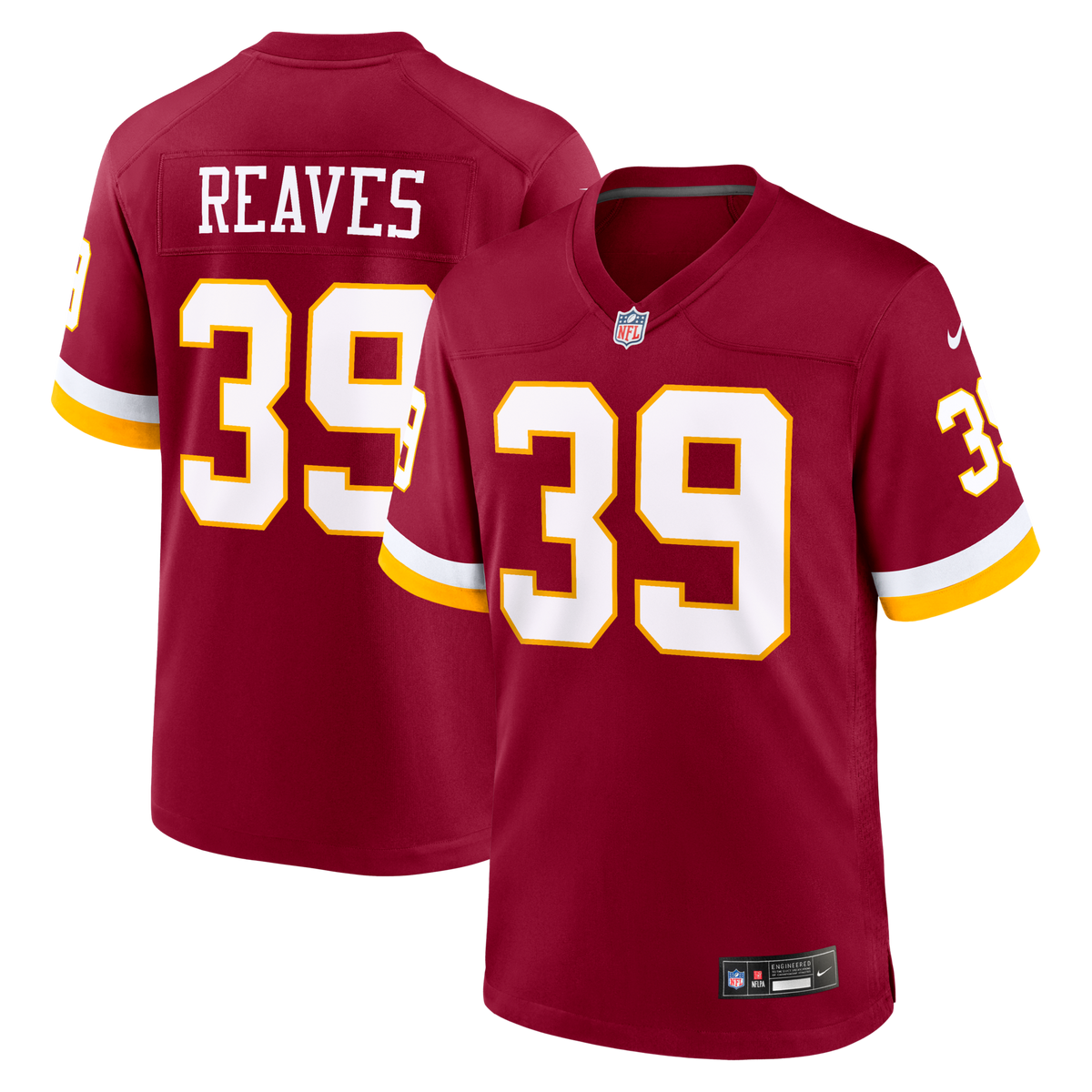 Washington Commanders Jeremy Reaves Burgundy Game Jersey